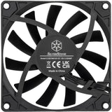 Silverstone air slimer 90 kabinet blæser (sort, 92 x 92 x 15 mm, pwm)