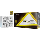 Seasonic focus-gx-750-v4 atx3.0 modulær 750 watt strømforsyning (hvid, 1x 12vhpwr, 2x pcie)