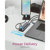 Icy box ib-hub1450-c31 usb hub (antracit)