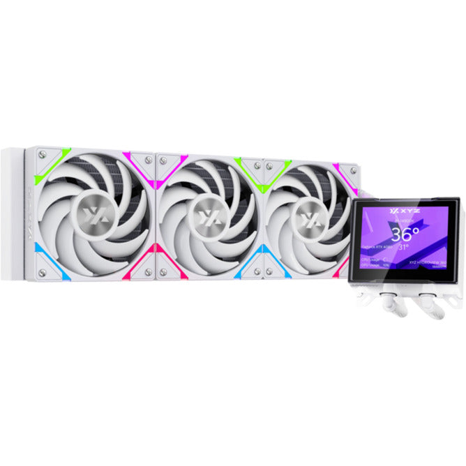 Xyz pc gear hydroview aio 360 vandkøling (hvid, argb, pwm)