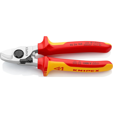 Knipex 95 26 165 kabelskærer 165mm med åbningsfjeder vde
