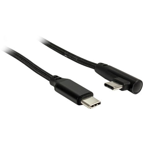 Inter-tech USB-C til USB-C kabel 90° (sort, 1 meter)