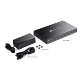 Tp-link omada es210gmp 10-ports gigabit let styret switch (sort, 8x poe+, 1x gigabit sfp)