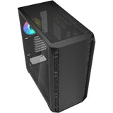 Sharkoon ak2 rgb midi tårnhus (sort | 2x usb-a | 1x usb-c | rgb | hærdet glas)