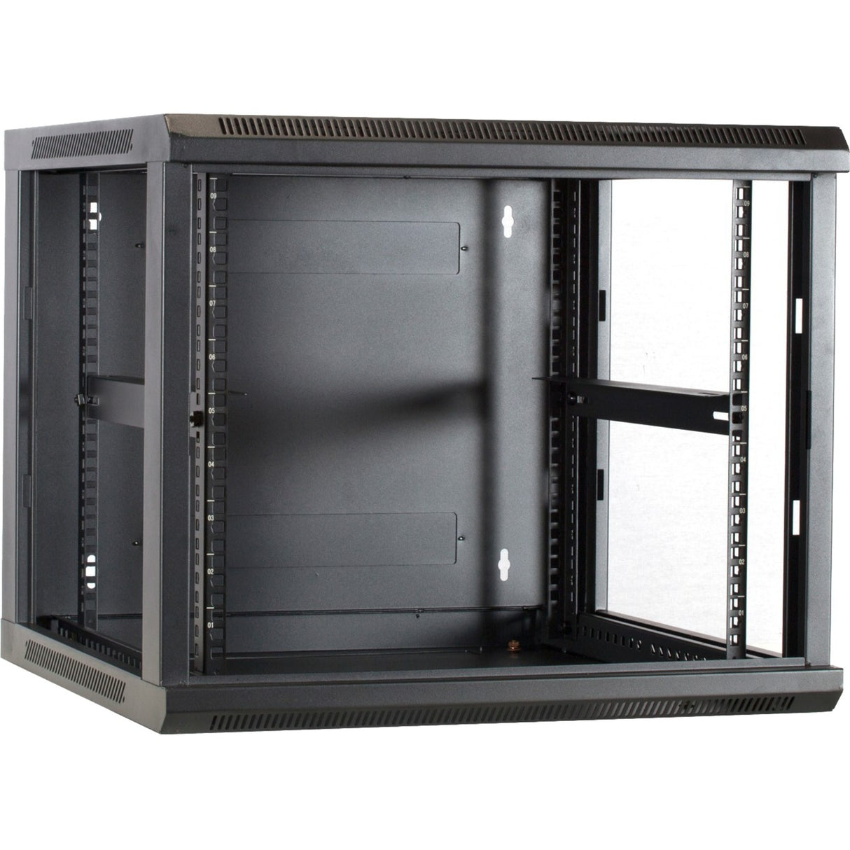 Dsi 9u vægskab med glaslåge - ds6609 serverrack (sort, 600 x 600 x 500 mm)