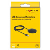 Delock USB kondensatormikrofon rundstrålende til konferencemikrofon (sort)