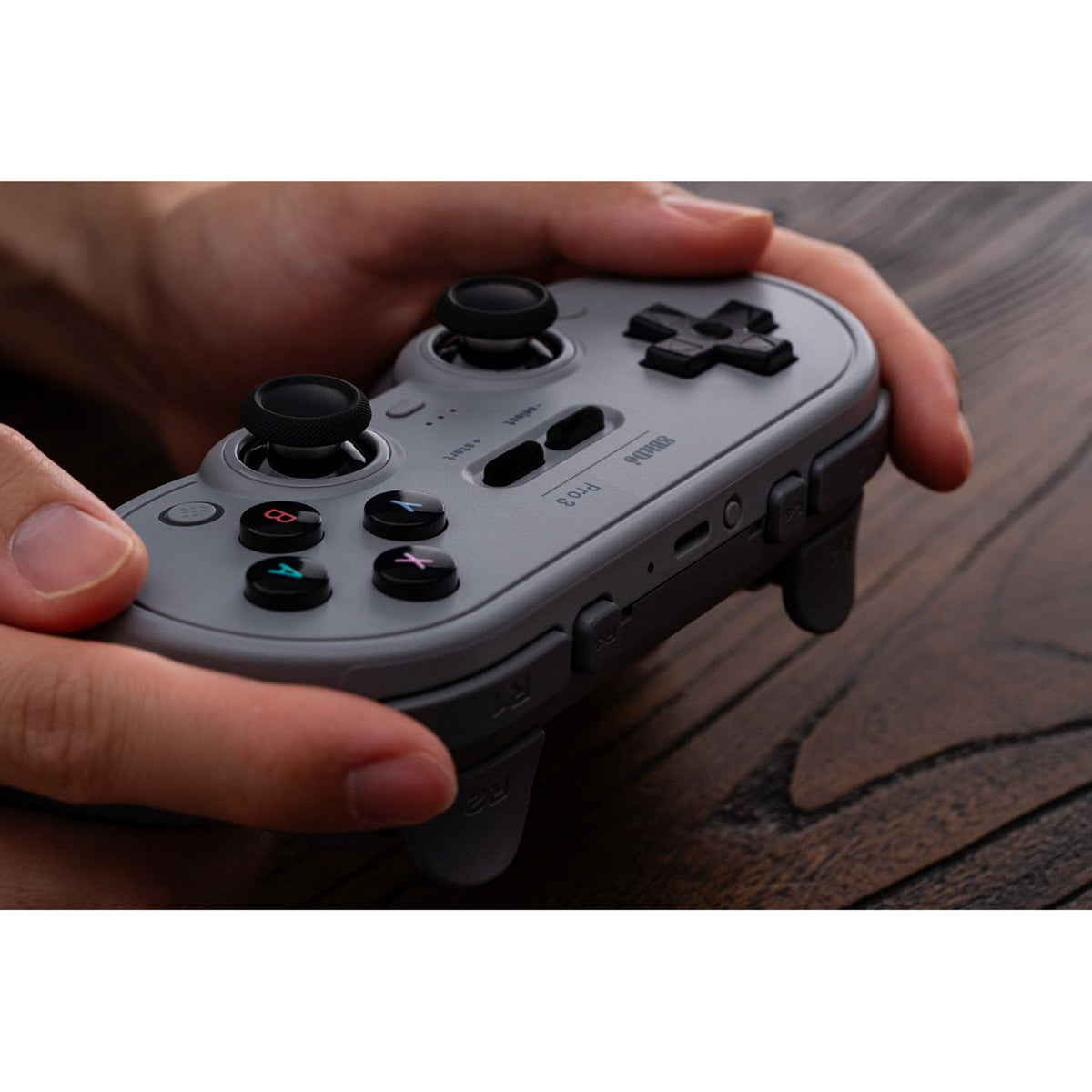 8bitdo pro 3 bluetooth gamepad (grå sort, switch 1 2, pc, android, 2,4 ghz bluetooth usb)