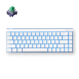 Mchose ace 68 air hall effekt magnetisk switch gaming tastatur (hvid, us layout (qwerty), kailh magnetic god, 65%, rgb, hot swap, pbt keycaps, usb-c, hall effekt sensor)