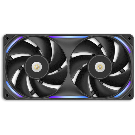 Nzxt f240x rgb case fans (sort, 2 stk, 240 x 120 x 30 mm, pwm)