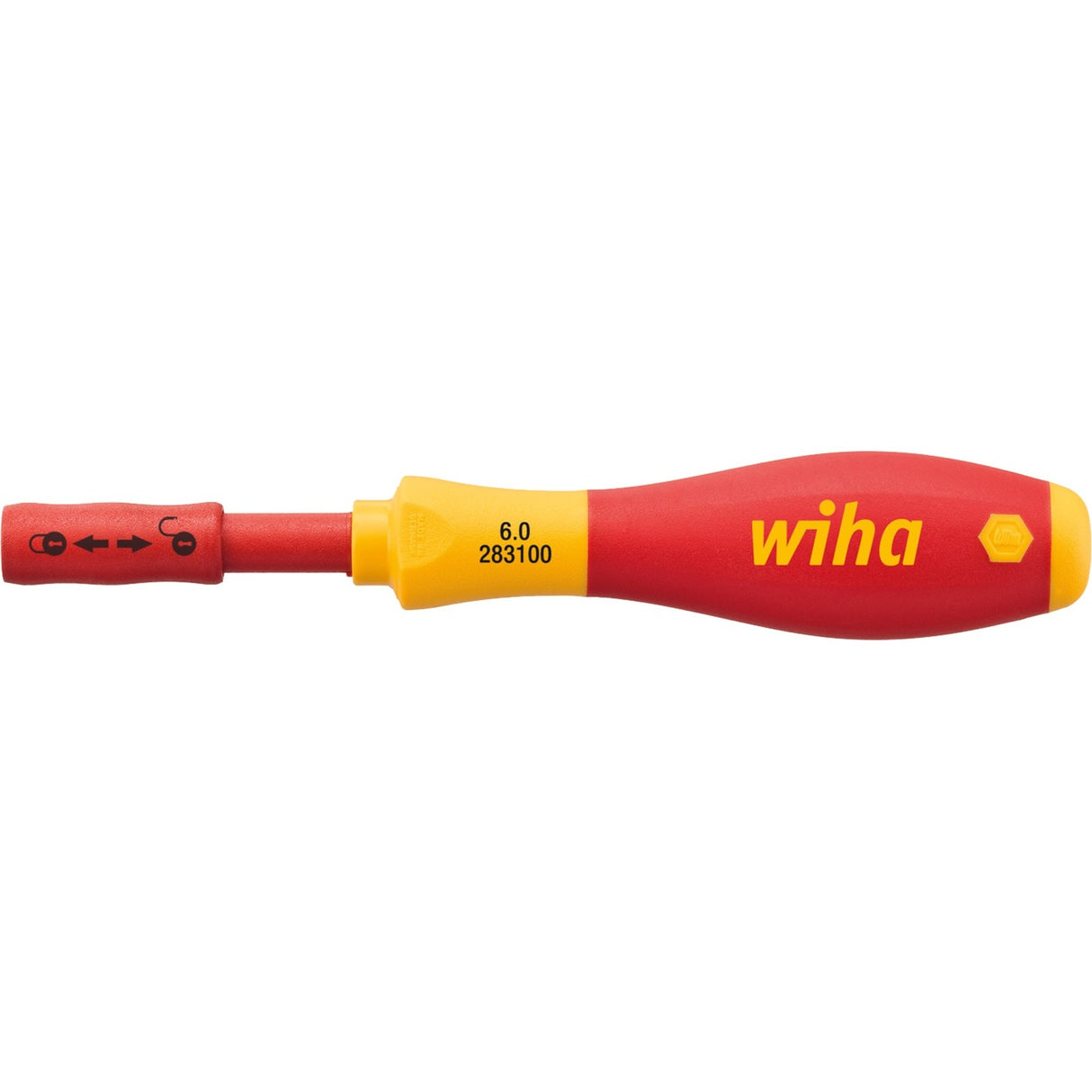 Wiha skruetrækker med bitholder blød finish elektrisk slimvario (rød gul)
