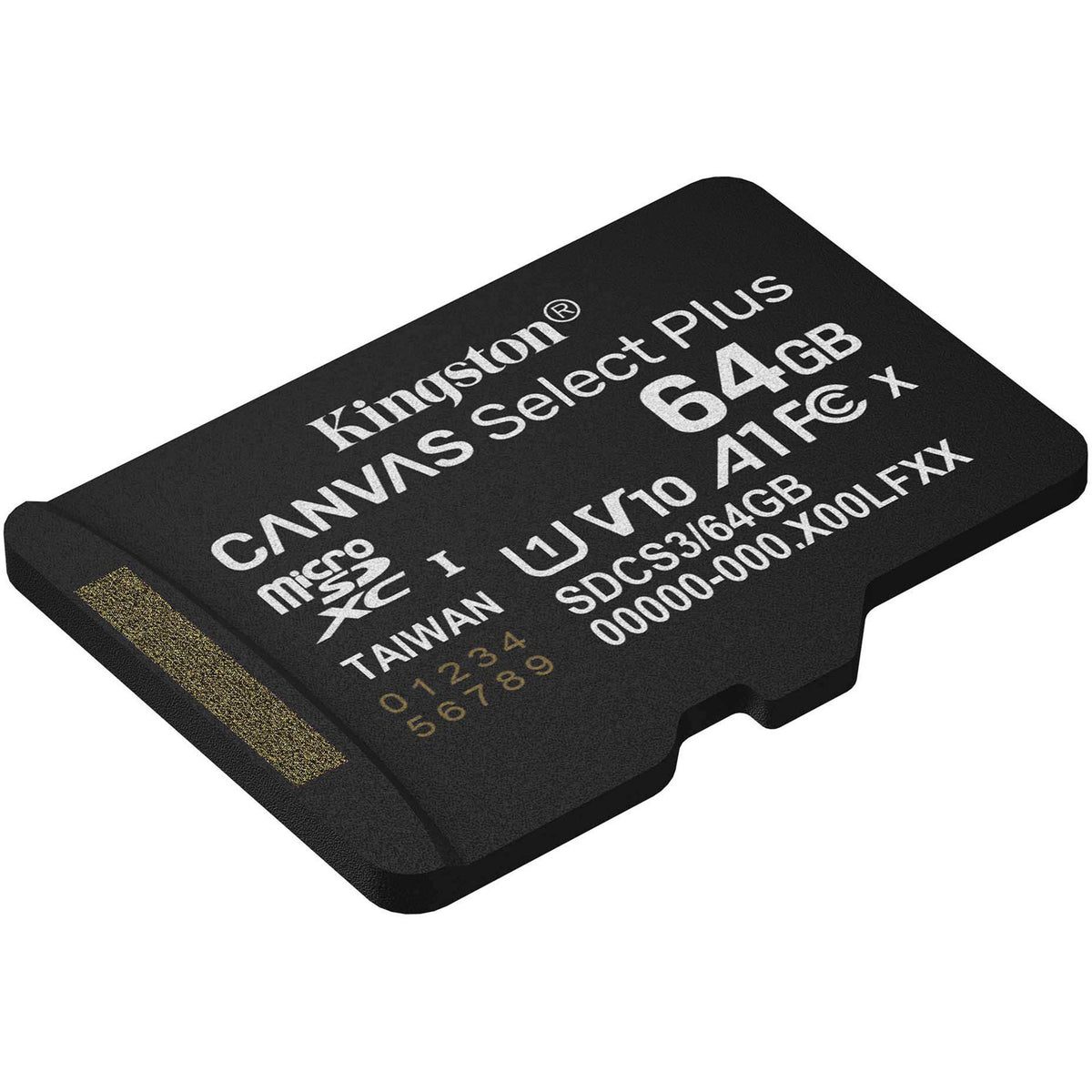 Kingston Canvas Select Plus 64 GB MicroSDXC-hukommelseskort (sort, UHS-I U1, Class 10, V10)