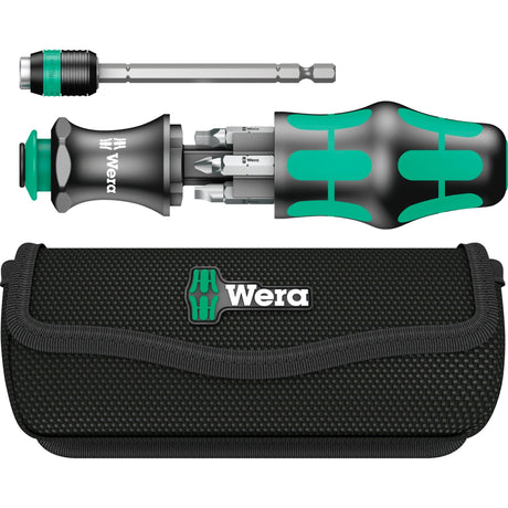 Wera kraftform kompakt 26 med etui, 7-delt bit sæt (sort grøn)
