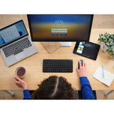 Trust Lyra kompakt trådløst tastatur (sort, amerikansk layout (QWERTY), saksekontakter, 65 %, 2,4 GHz USB, Bluetooth)