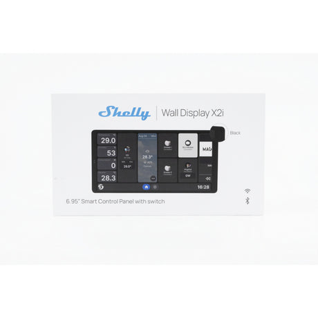 Shelly wall display x2i kontrolpanel (sort, touchscreen, Wi-Fi 6, Bluetooth 5.4)