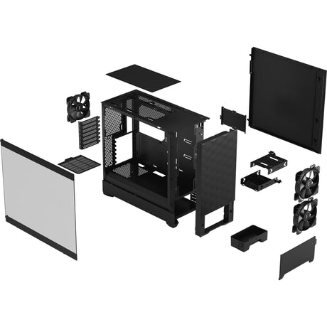 Fractal design pop air midi tårnhus (sort | 2x USB-A | hærdet glas)