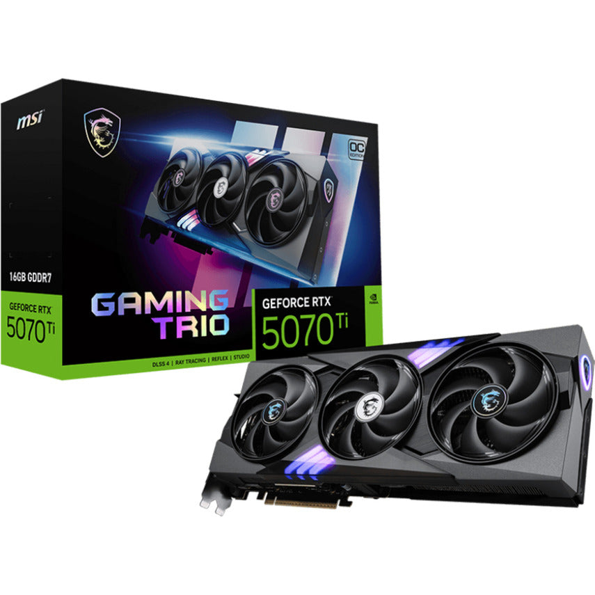 MSI GeForce RTX 5070 Ti 16G Gaming Trio OC grafikkort (3x skærmport, 1x HDMI)
