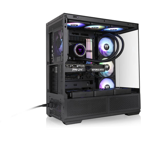 Thermaltake view 370 tg argb midi tower behuizing (zwart | 2x usb-a | 1x usb-c | rgb | tempered glass)