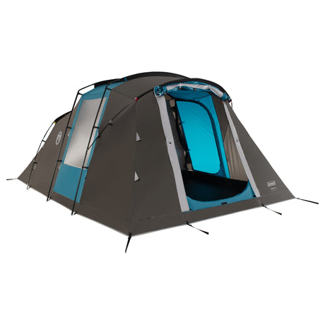 Coleman vespucci 4 tent - 4 persoons tunneltent – uv guard spf50 zonbescherming – ventilatie – geïntegreerd grondzeil - grijs blauw