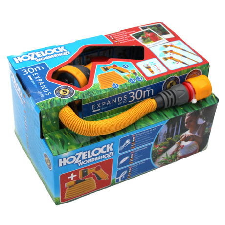 Hozelock wonderhoze uitrekbare slangset 30 meter + multi spraygun