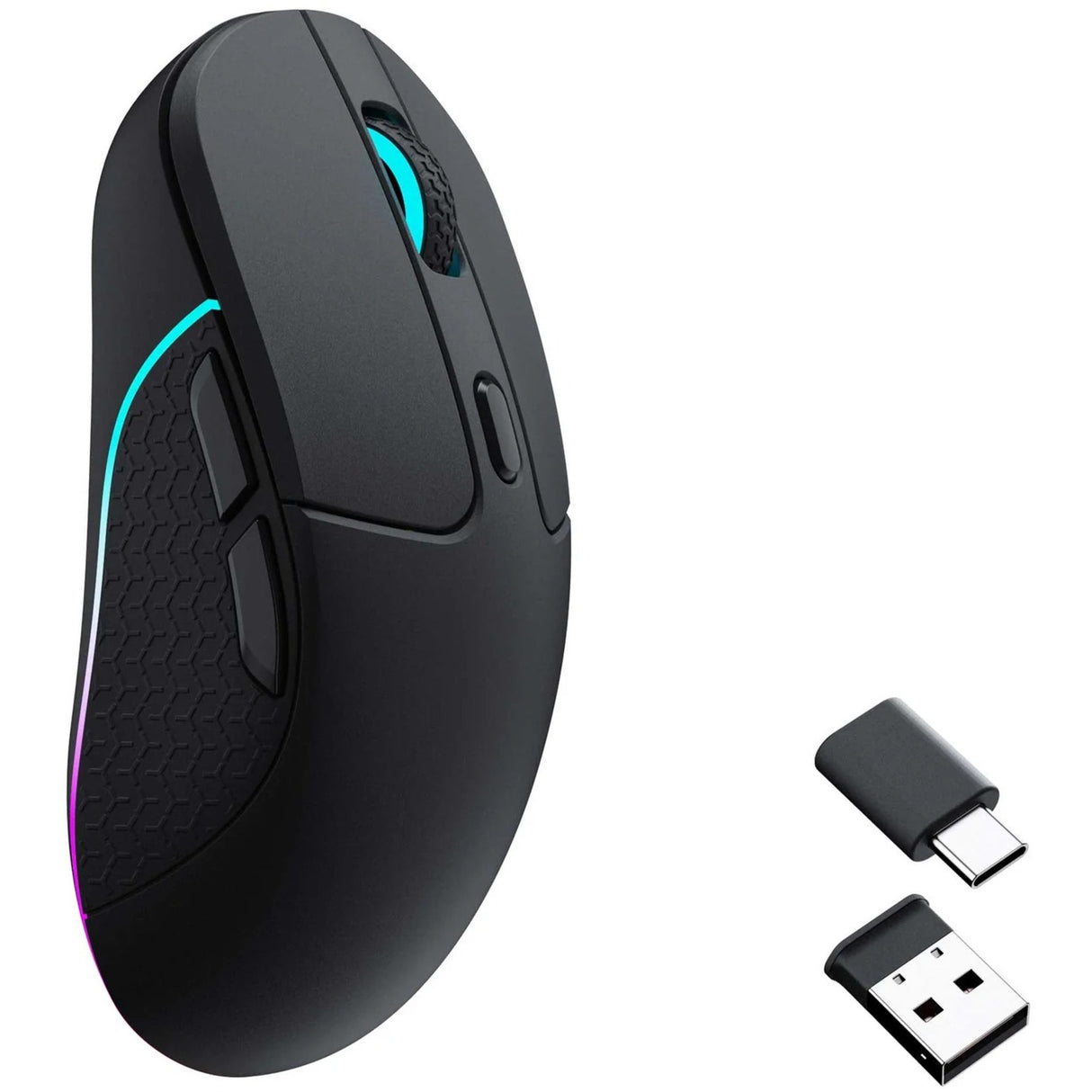 Keychron m3 trådløs mus (sort, 100 - 26.000 dpi, Bluetooth 5.1 | 2.4 GHz | USB type-C-kabel)