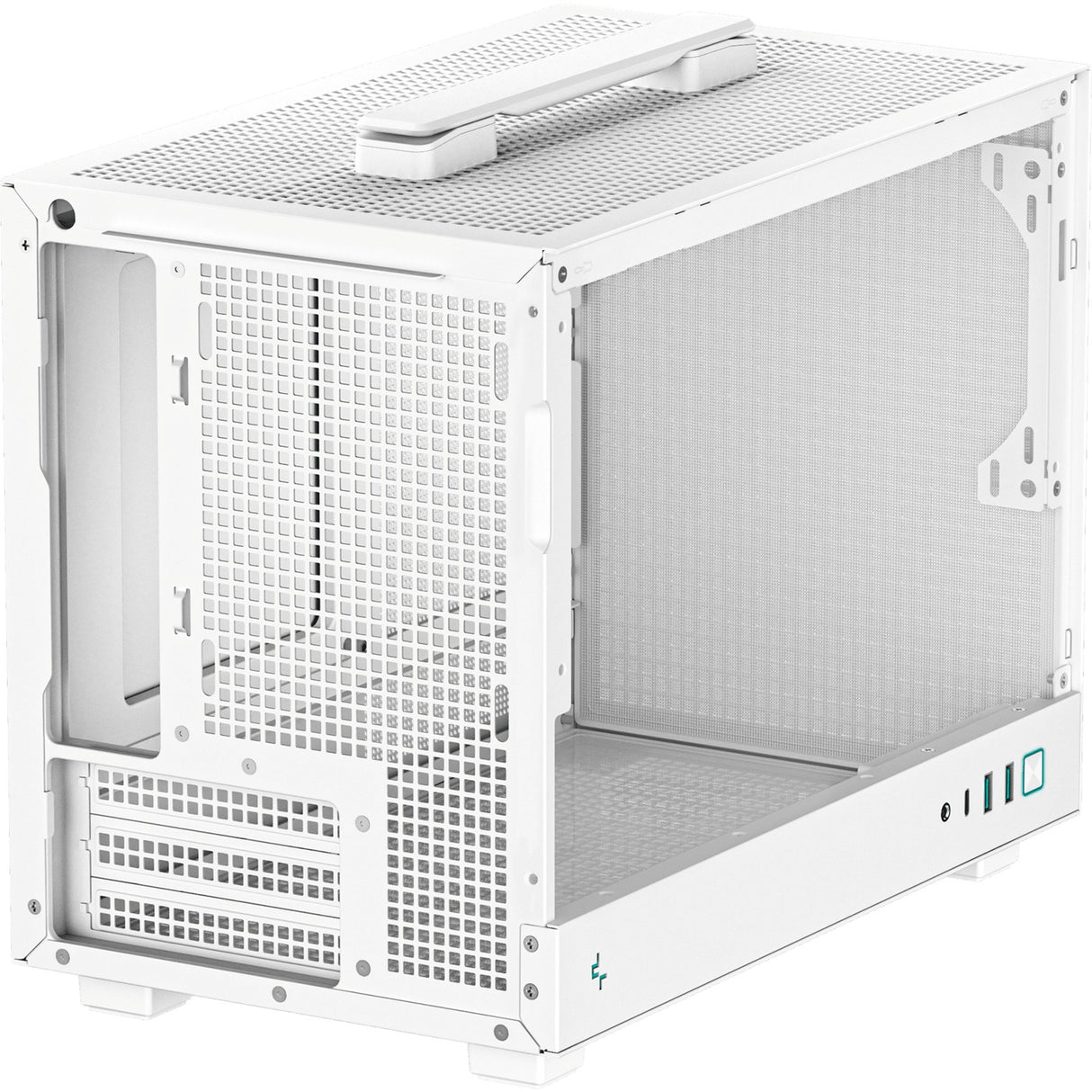 Deepcool ch160 mini tårnhus (hvid | 2x USB-A | 1x USB-C | hærdet glas)