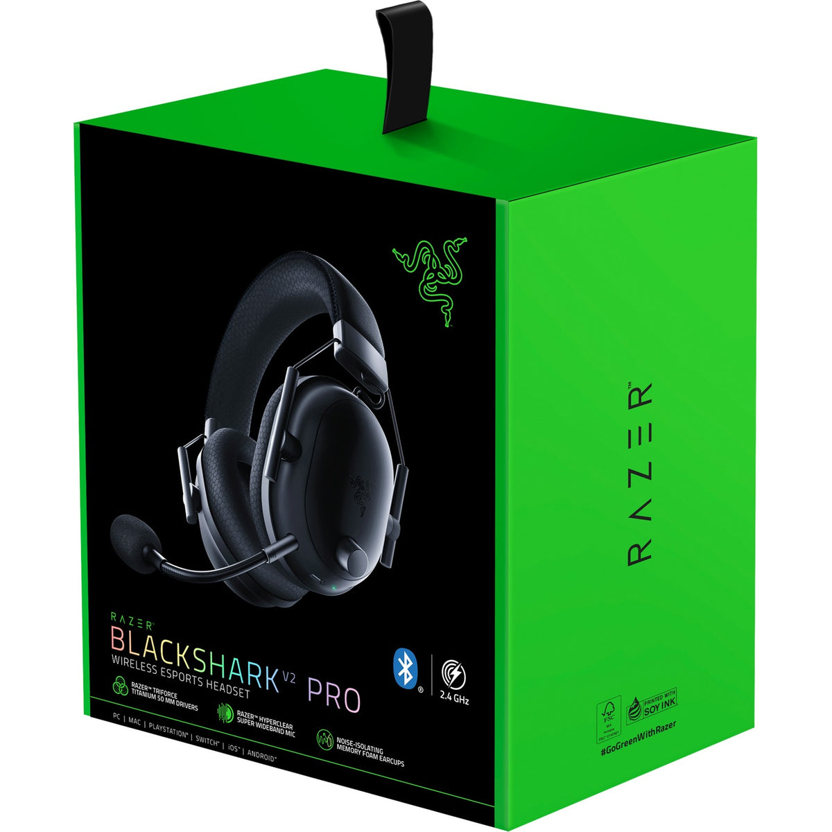 Razer Blackshark V2 Pro Over-Ear Gaming Headset (Sort, PC, Playstation 4, Xbox One, Nintendo Switch)