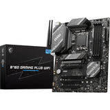 MSI B760 Gaming Plus Wi-Fi Socket 1700 bundkort (grå sort, RAID, 2,5 GB LAN, Wi-Fi 6e, BT, lyd, ATX)
