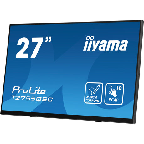 Iiyama Prolite T2755QSC-B1 27 touchscreen-skærm (sort, HDMI, skærmport, 2x USB-A, USB-B)
