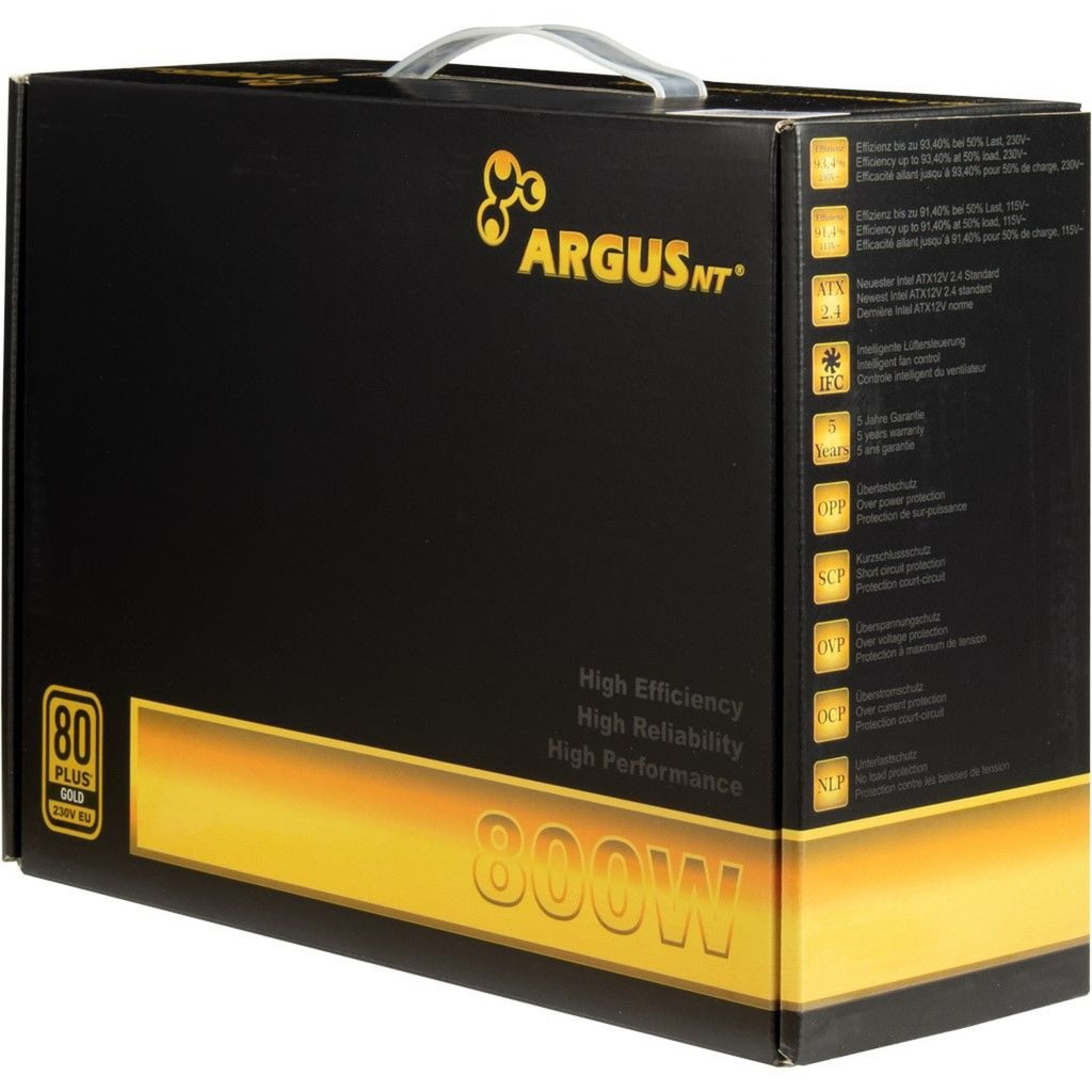 Inter-tech argus GPS-800 800 watt strømforsyning (sort, 4x pcie)