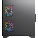 Xyz pc gear titanium view lite midi tårnhus (sort | 2x USB-A | hærdet glas)