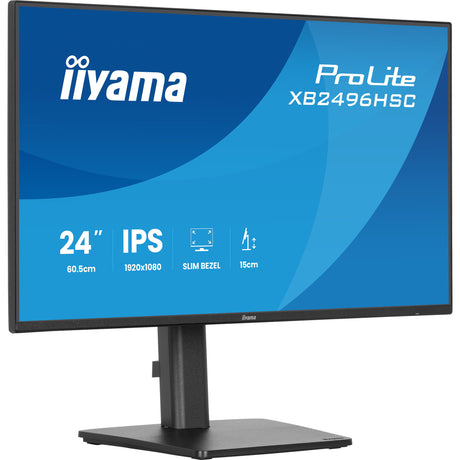 Iiyama prolite xb2496hsc-b1 24 skærm (sort (mat), 144 Hz, HDMI, USB-C, lyd)