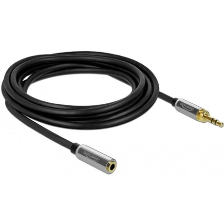 Delock stereostik 3,5 mm 3-benet han > hun forlængerkabel (sort, 2 meter)