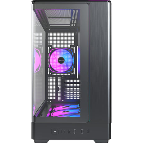 Montech king 15 pro midi tårnhus (sort | 2x USB-A | 1x USB-C | RGB | vindue)