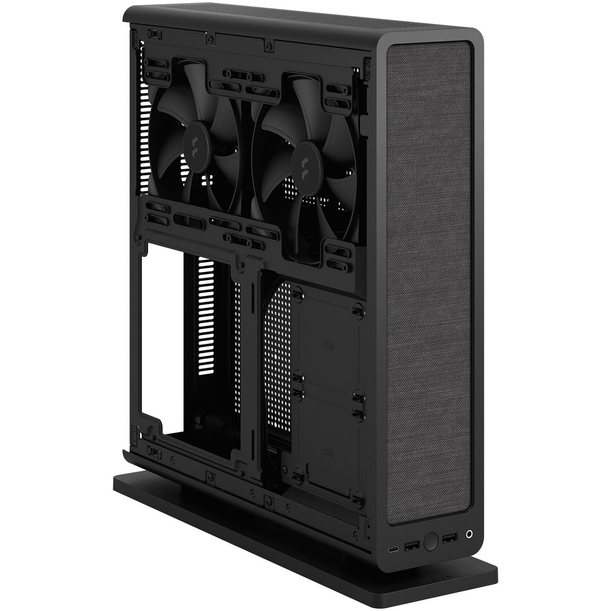 Fractal design ridge sort mini tårnhus (sort | 2x USB-A | 1x USB-C)