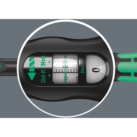 Wera click-torque a 5 momentnøgle med omvendt skralde (sort grøn)