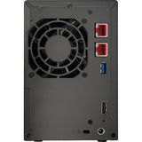 Asustor lockerstor 2 as6702t nas (sort, 2x lan, hdmi, usb)