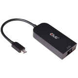 Club 3D USB-C 3.2 Gen1 > RJ-45 2,5 Gbps adapter (sort, 0,16 meter)