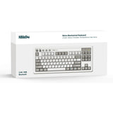 8bitdo retro mekanisk tastatur m udgave (grå, us layout (qwerty), kailh box hvid, 80% (tkl), bluetooth lavenergi, trådløs 2.4g, usb)