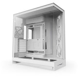 Nzxt h9 flow rgb midi tårnhus (hvid (mat) | 2x usb-a | 1x usb-c | rgb | hærdet glas)