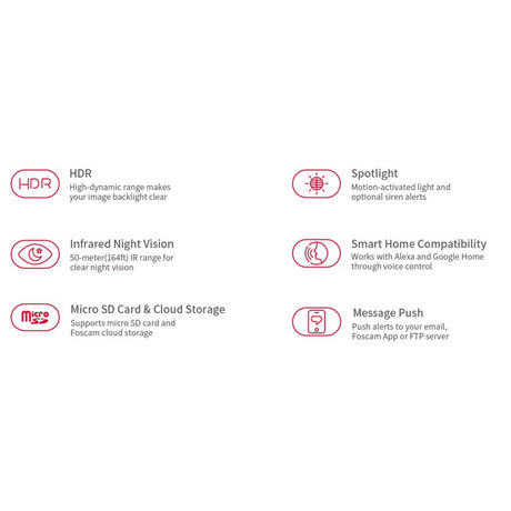 Foscam SD8P, 4K 8MP Dual Band WiFi PTZ udendørs sikkerhedskamera (hvid)