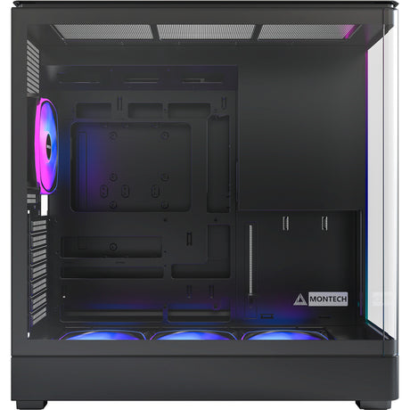 Montech king 45 pro midi tårnhus (sort | 2x USB-A | 1x USB-C | RGB | vindue)