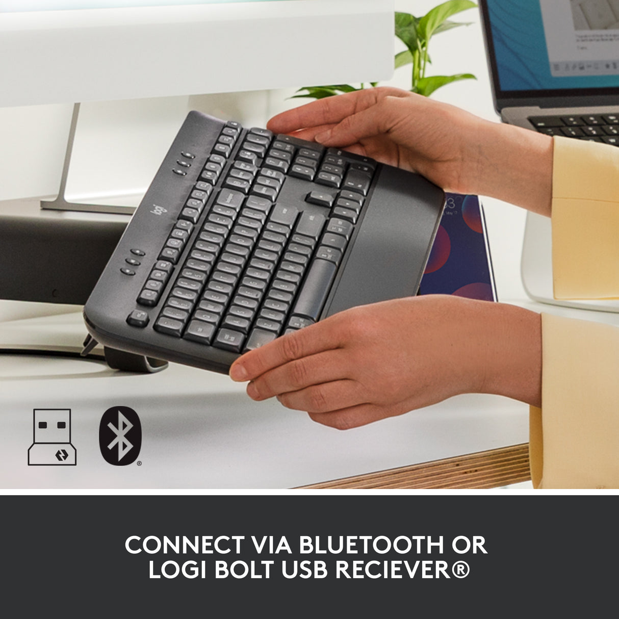 Logitech signatur k650 trådløst komforttastatur (grafit, us-internationalt layout (qwerty), 100 %)