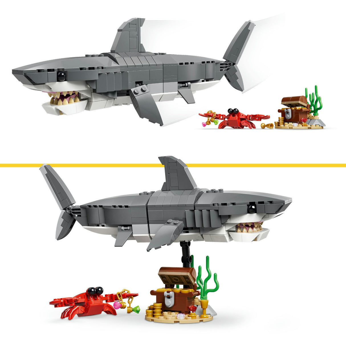 Lego glubsk haj med skattekiste byggelegetøj (31381)