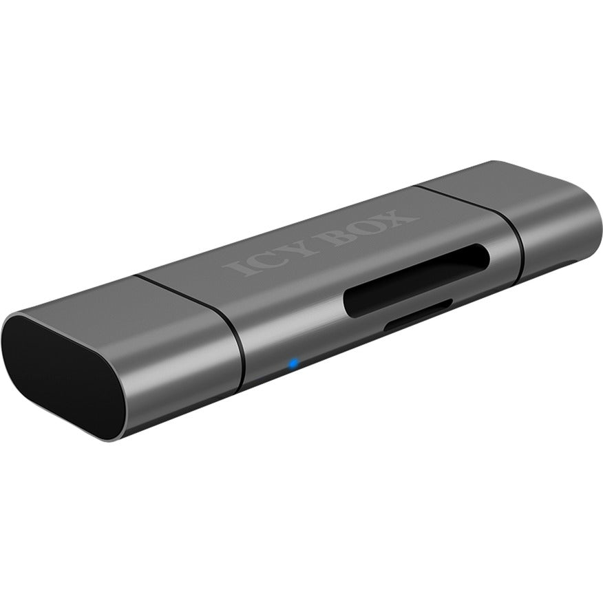 Icy box ib-cr200-c ekstern kortlæser med multi-usb-stik kortlæser (antracit)