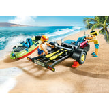 Playmobil familiesjov - strandvogn med kanoer byggelegetøj (70436)