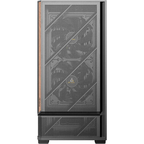 Antec p30 air midi tårnhus (sort træfarve | 2x USB-A | 1x USB-C | hærdet glas)