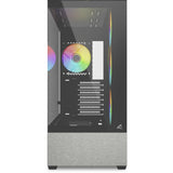 Sharkoon ak7 argb midi tårnhus (sort | 2x USB-A | 1x USB-C | RGB | hærdet glas)