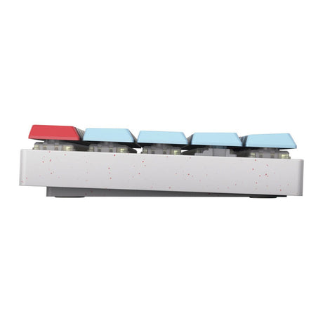 Cherry mx-lp 2.1 compact wireless rgb mechanisch toetsenbord (wit, us lay-out (qwerty), mx low profile speed, 65%, rgb, abs keycaps, 2.4 ghz | bluetooth 5.2 | usb-c)