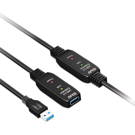 Club 3D USB 3.2 Gen 1 Active Repeater forlængerkabel (sort, 15 meter)
