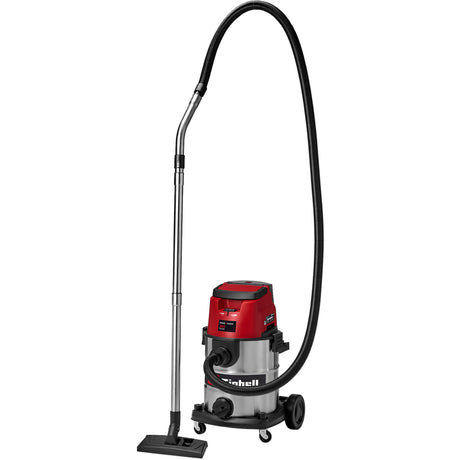 Einhell batteri våd-tørstøvsuger te-vc 36 25 li s-solo våd- og tørstøvsuger (rødt rustfrit stål, batteri og oplader medfølger ikke)